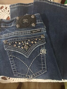 Miss Me Women's jeans Size 32 Dark Indigo Embellished Bootcut